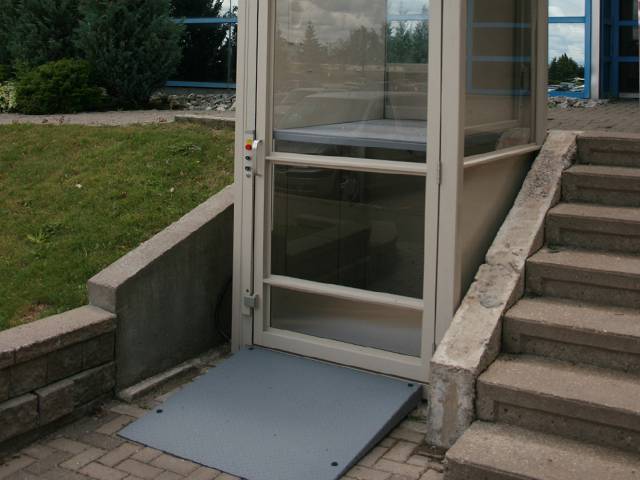 Apex Elite Wheelchair Lift Stainless Steel and Glass Enclosure